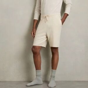 Reiss Tyne Heathered Oatmeal Loungewear Shorts M